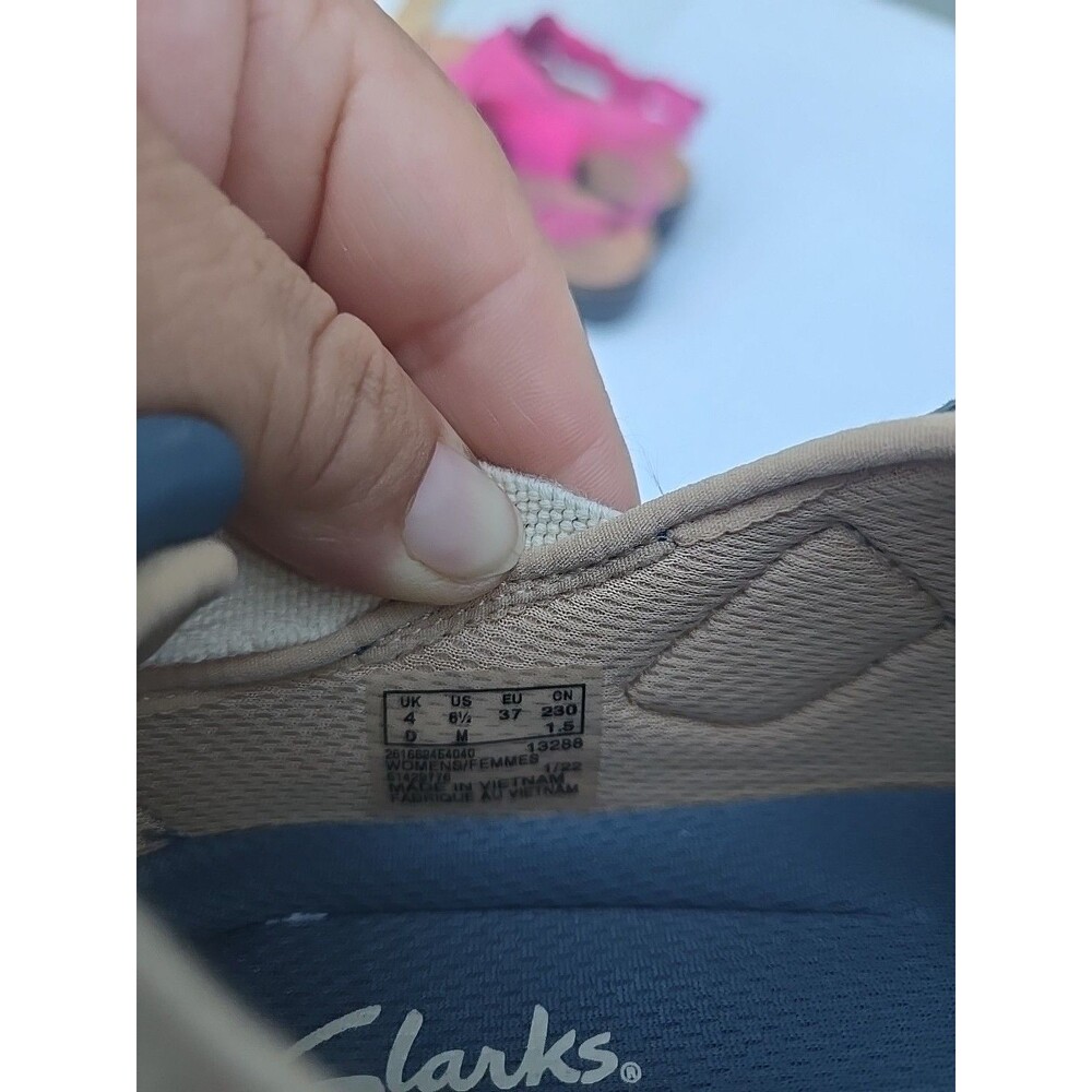 Clarks Teagan Step Leather Walking Sandal Blue Grey Women's Size 8.5M - Picture 8 of 9